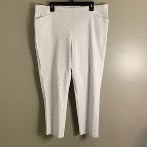 Kim Rogers Curvy white ankle pants